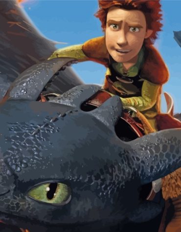 Hiccup and Toothless Adventure Paint By Numbers