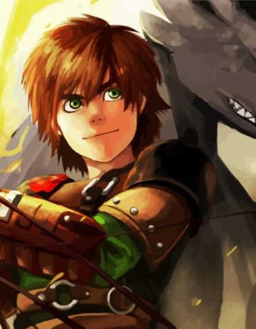 Hiccup and Toothless Animations Paint By Numbers
