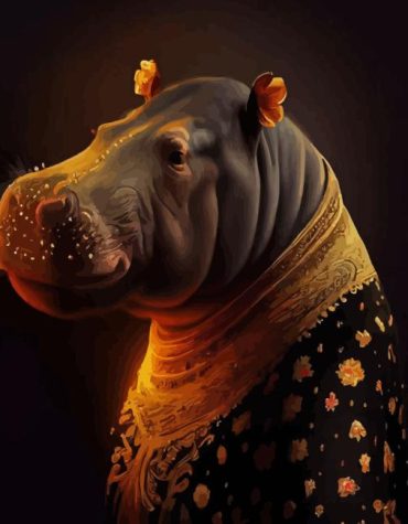 Baroque Hippo Animal Paint By Numbers
