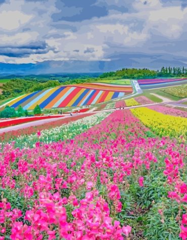 Hokkaido Gardens Scenery Paint By Numbers