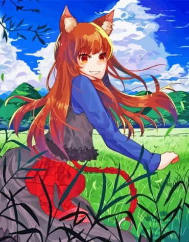 Holo Wolf Anime Paint By Numbers