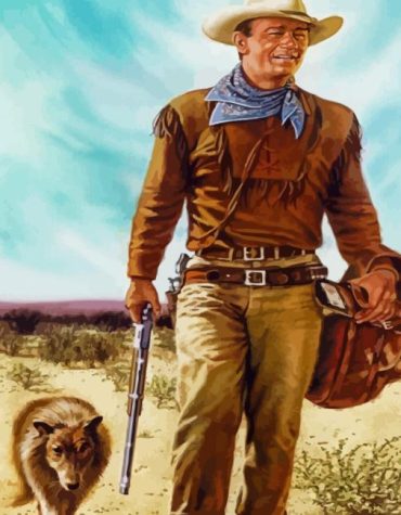 Hondo and Dog Scene Paint By Numbers