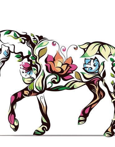 Horse Painted Silhouette Paint By Numbers