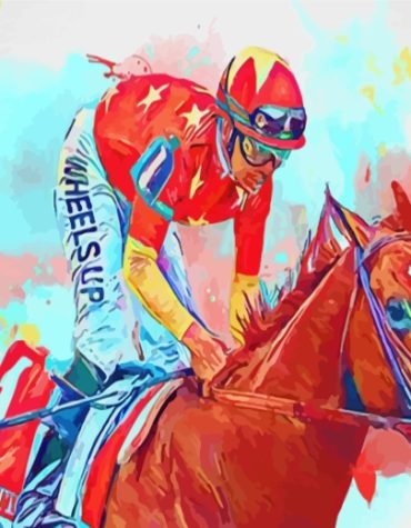 Horse Racing Illustrations Paint By Numbers