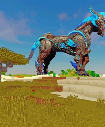 Horse Adventure Minecraft Paint By Numbers