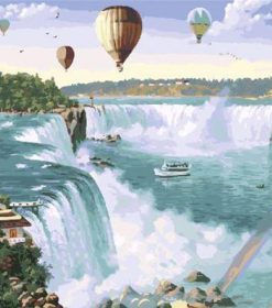 Niagara Falls Hot Air Balloon Paint By Numbers