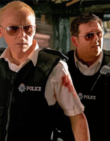 Hot Fuzz Actors Paint By Numbers