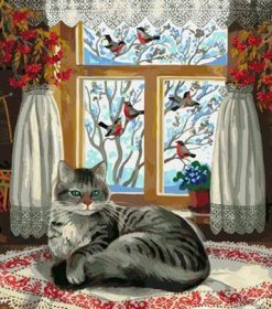 House Cat Art Paint By Numbers