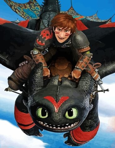 Toothless and Hiccup Journey Paint By Numbers