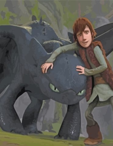 Hiccup and Toothless Adventure Paint By Numbers