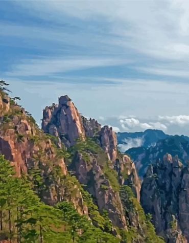 Huangshan Mountain Nature Paint By Numbers