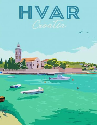 Boats of Hvar Paint By Numbers