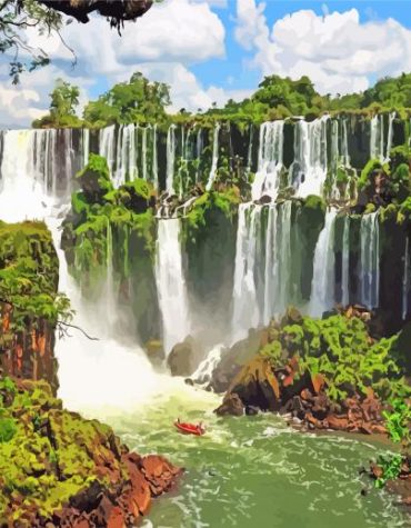 Majestic Iguazu Falls Argentina Paint By Numbers