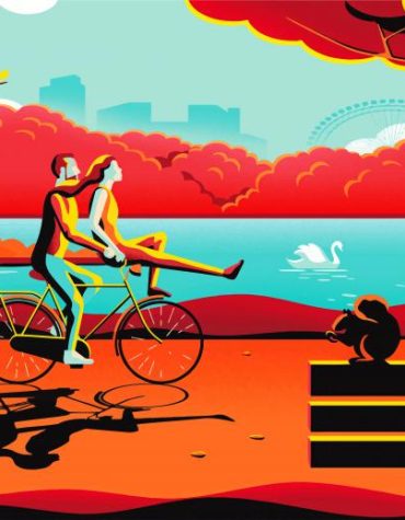 Romantic Couple On Bikes Paint By Numbers