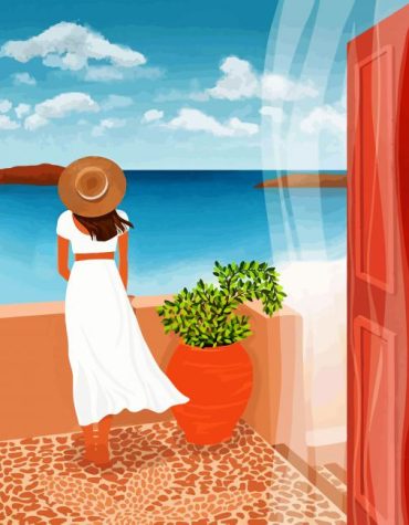 Elegant Woman In Hat Paint By Numbers