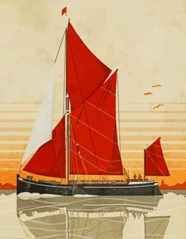 Thames Sailing Barge Maritime Paint By Numbers