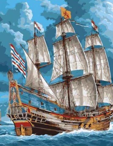 India Seascape Sailing Paint By Numbers