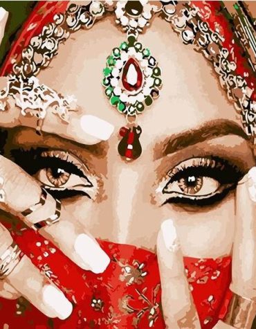 Indian Woman Beauty Paint By Numbers