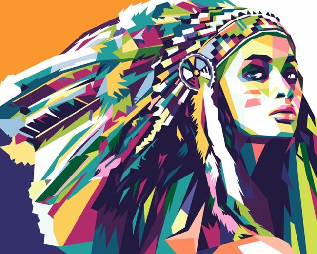 Indian Girl Pop Art Paint By Numbers