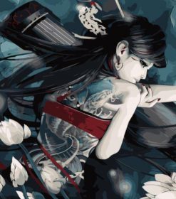 Japanese Tattoo Girl Paint By Numbers