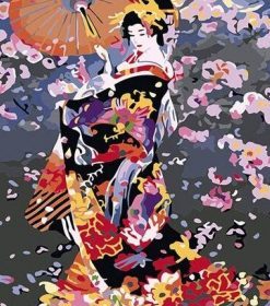 Japanese Women Geisha Art Paint By Numbers
