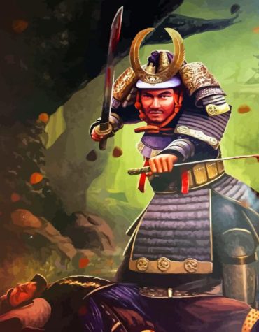 Samurai Spirit: Japanese Swordsman Paint By Numbers