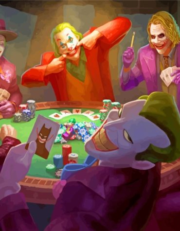 Joker Poker Cards Paint By Numbers