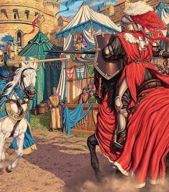 Jostling Knight Horse Warriors Paint By Numbers