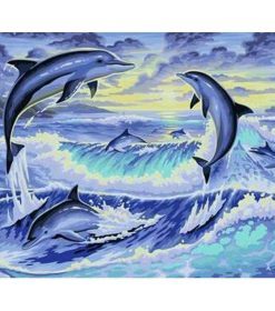 Majestic Dolphins Animal Paint By Numbers