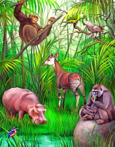 Jungle Wildlife Paint By Numbers