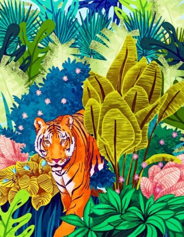 Jungle Tiger Adventure Paint By Numbers