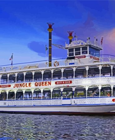 Jungle Queen Ship Paint By Numbers