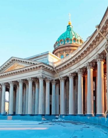 Kazan Cathedral Russia Paint By Numbers