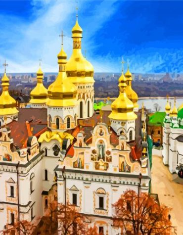 Kiev Pechersk Lavra Landscape Paint By Numbers