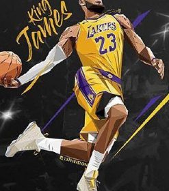 King James Basketball Paint By Numbers