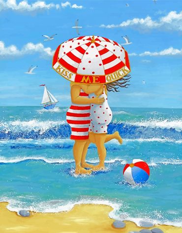 Kiss Me Quick Romantic Couple Paint By Numbers