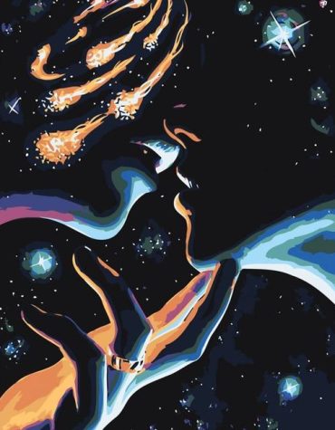 Kiss in the Cosmic Romance Paint By Numbers