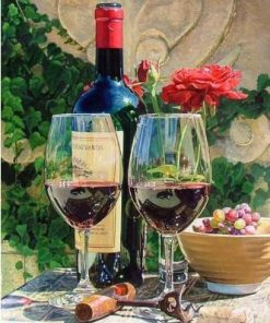 Vintage Wine Still Life Paint By Numbers