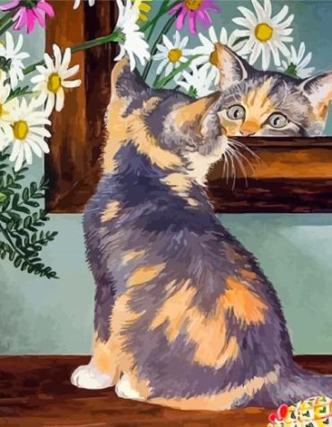 Kitten Reflection Paint By Numbers