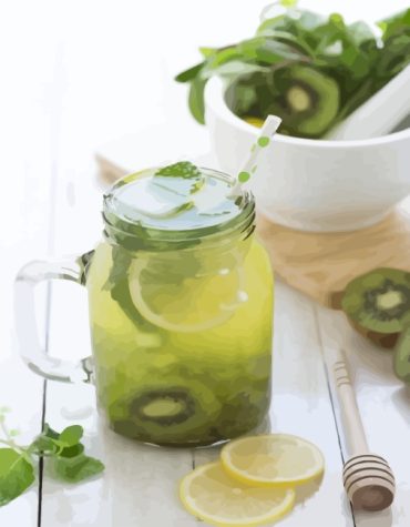 Kiwi Lemon Juice Cocktail Paint By Numbers