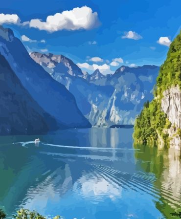 Konigssee Alpine Landscape Paint By Numbers