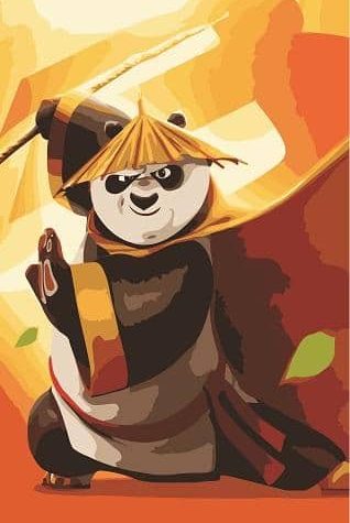 Kung Fu Panda Animation Paint By Numbers