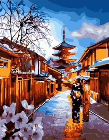 Kyoto City Buildings Paint By Numbers