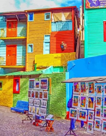 Colorful La Boca Argentina Paint By Numbers