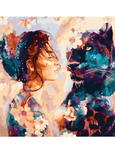 Lady Tiger Art Fun Paint By Numbers