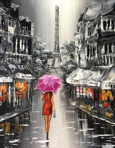 Parisian Lady Walking Paint By Numbers