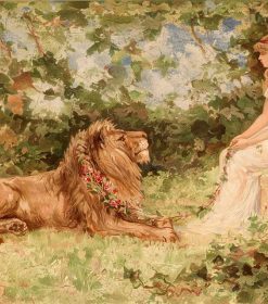 Lion and Woman Masterpiece Paint By Numbers