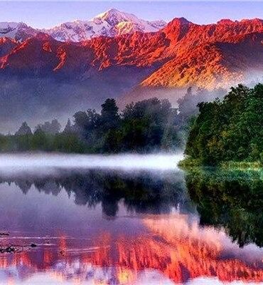 Lake Matheson Nature Scenery Paint By Numbers