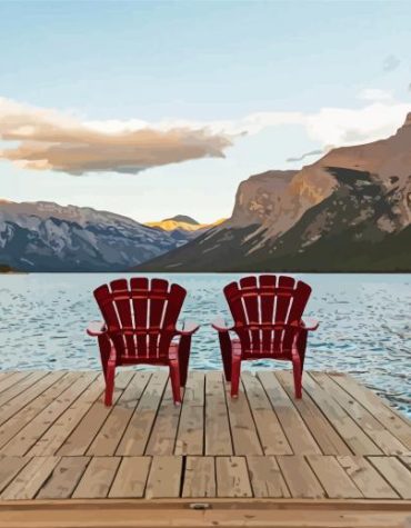 Relaxing Lake Mountains Paint By Numbers