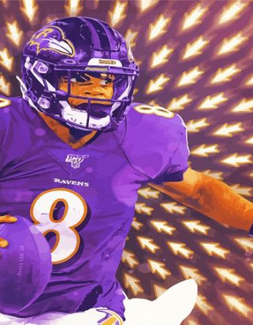 Lamar Jackson Football Paint By Numbers